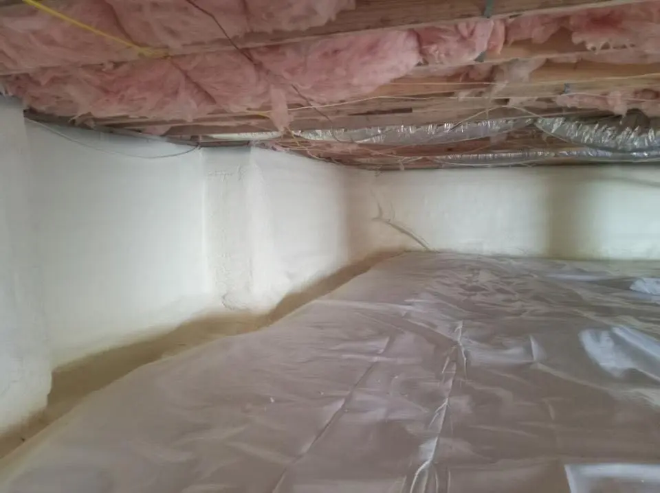 Crawl space encapsulation with closed-cell spray foam for Spray Foam Roofing in Oak Ridge